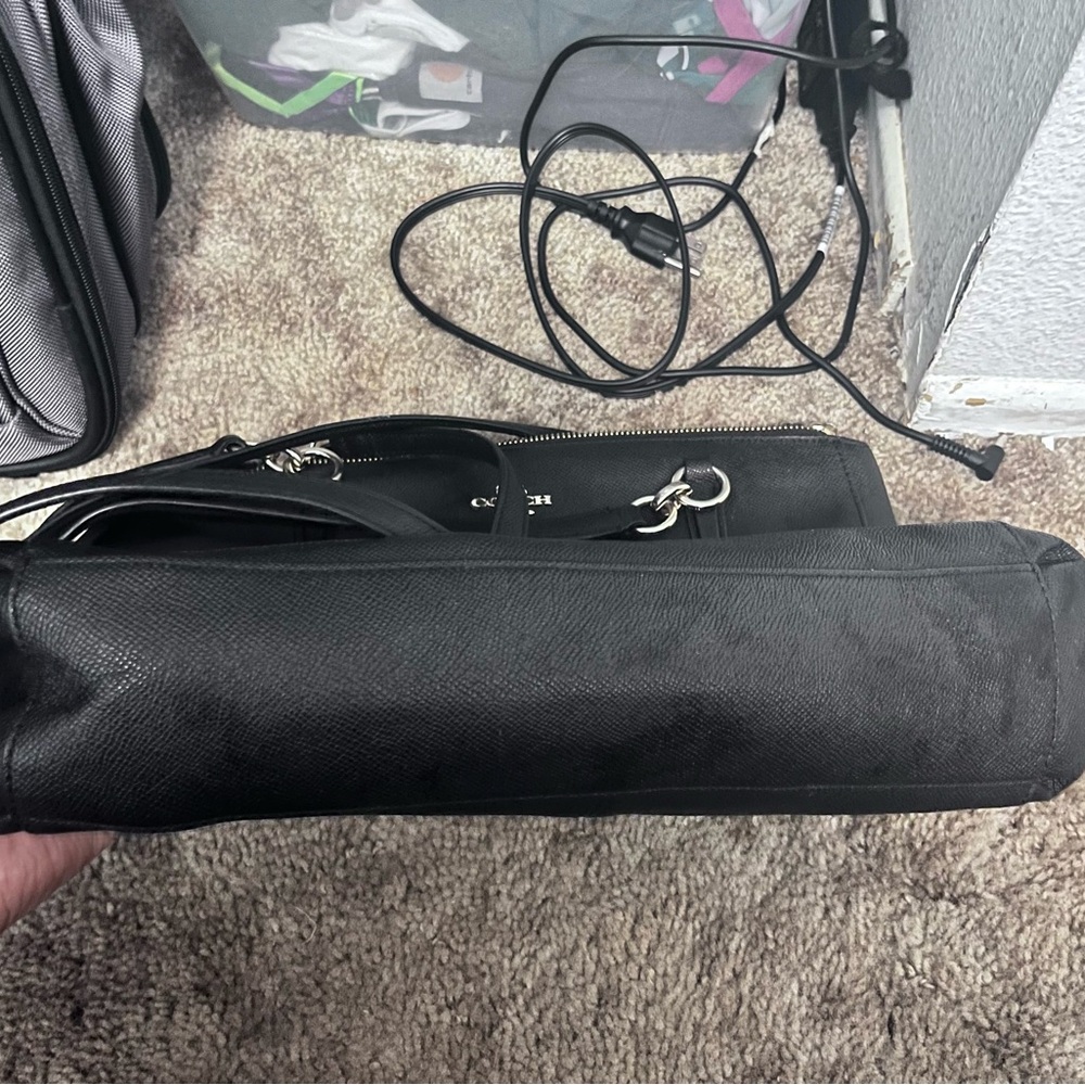 Coach Black Leather Satchel - Picture 4 of 7